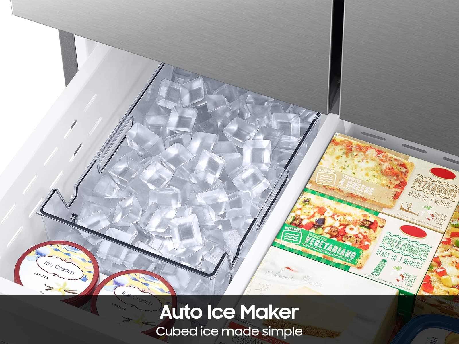 Bespoke AI 3-Door French Door Auto Ice Maker | All-Around Cooling 25 cu. ft. – Stainless view 6