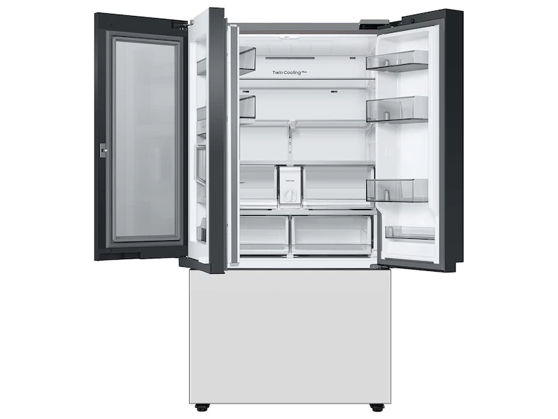 Bespoke AI 3-Door French Door – White Glass view 2