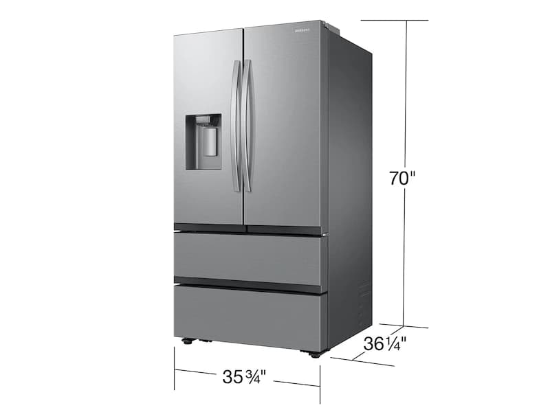 31 cu. ft. Extra Large Capacity 4-Door French Door Refrigerator External Water/Ice dispenser with Dual Ice Maker - Stainless – Stainless Steel view 4