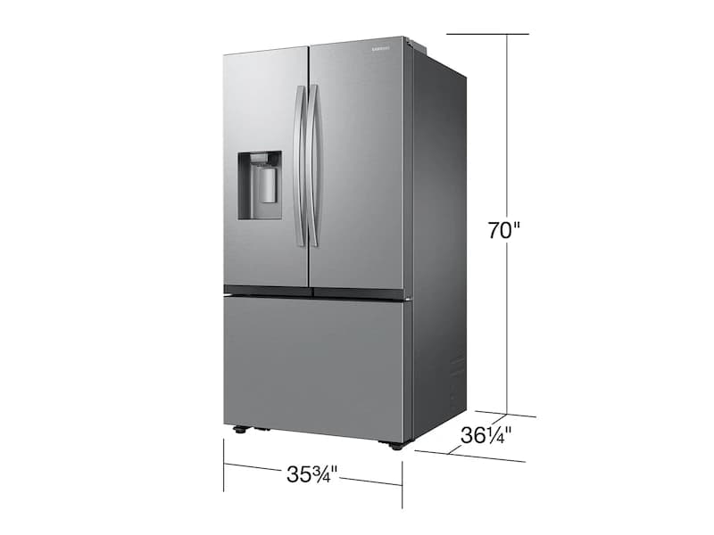 32 cu. ft. Extra Large Capacity 3-Door French Door Refrigerator with External Water & Ice Dispenser - Stainless – Stainless Steel view 2