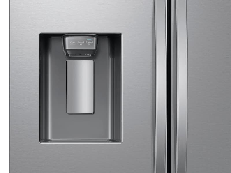 27 cu. ft. Extra Large Capacity 3-Door French Door Refrigerator with Family Hub™ and External Water & Ice Dispenser - Stainless – Stainless Steel view 3