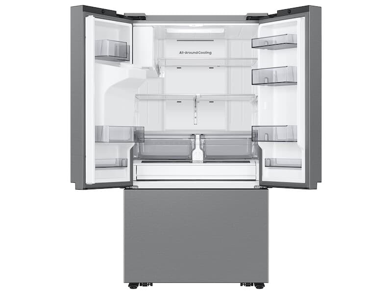 3-Door French Door (31 cu. ft.) with External water & ice dispenser (no ice in freezer), recessed handles – Stainless Steel view 3