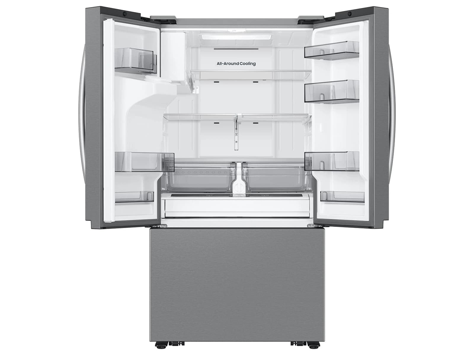 Bespoke AI 3-Door French Door Mega Capacity | External Water & Ice Dispenser 31 cu. ft. – Stainless view 3