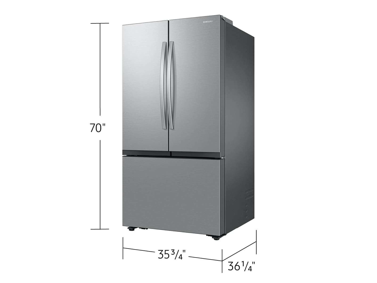 Bespoke AI 3-Door French Door Mega Capacity | Auto Ice Maker 32 cu. ft. – Stainless view 2