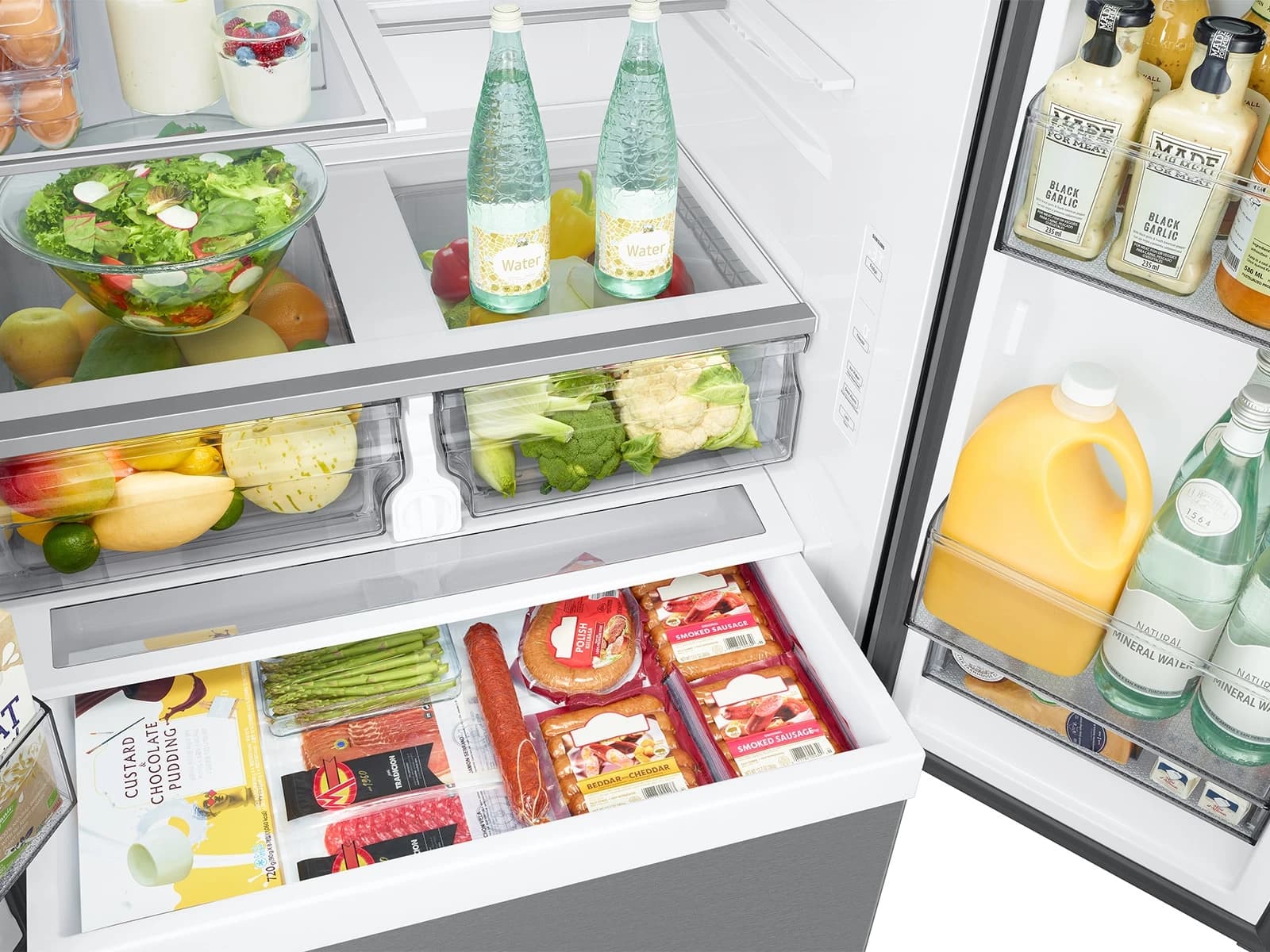 Bespoke AI 3-Door French Door Mega Capacity | Auto Ice Maker 32 cu. ft. – Stainless view 9