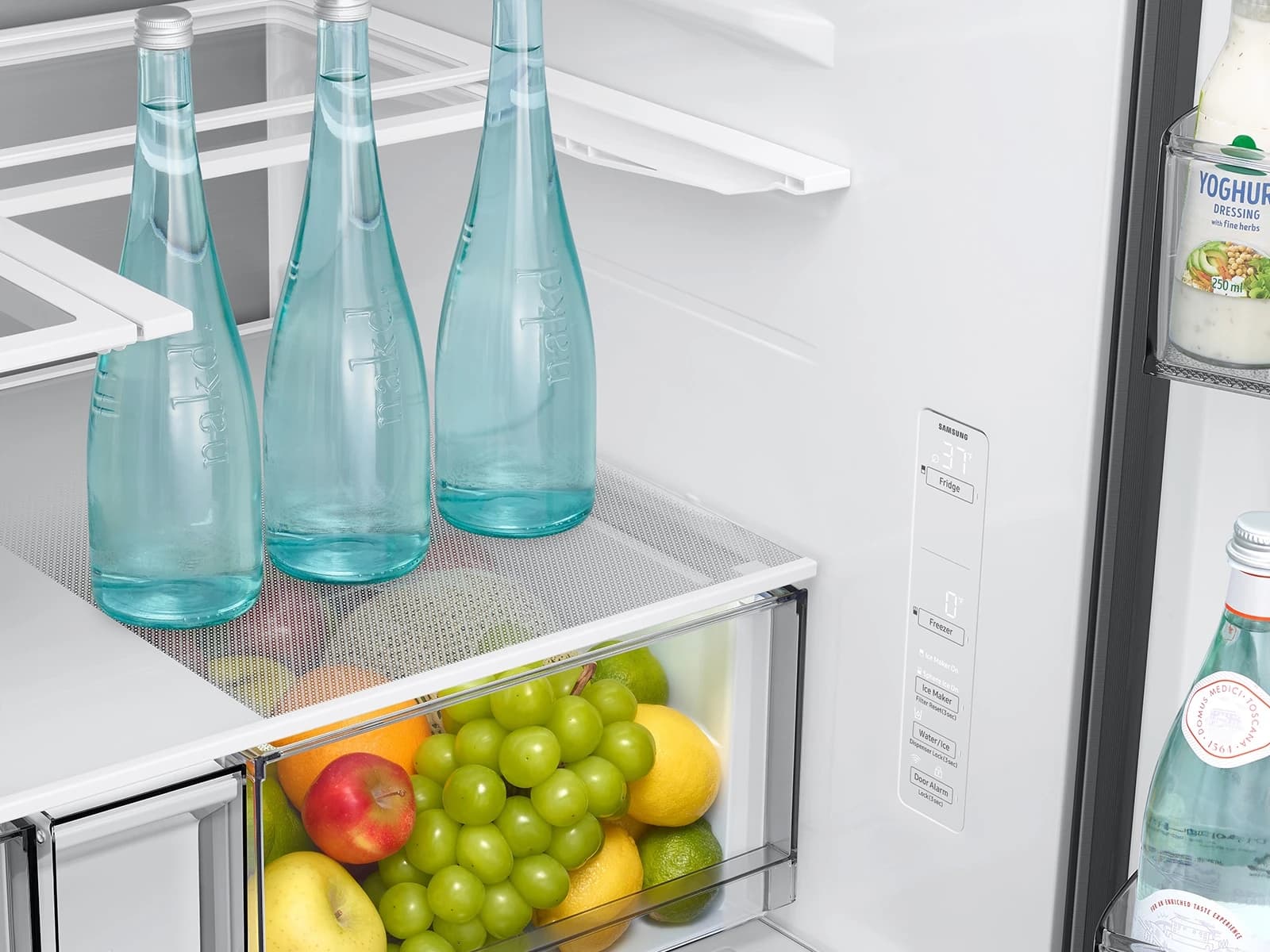 24 cf. Zero Clearance 3-Door French Door, Ext. Water/Ice, Sphere Ice, Counter Depth (Stainless Steel) view 10