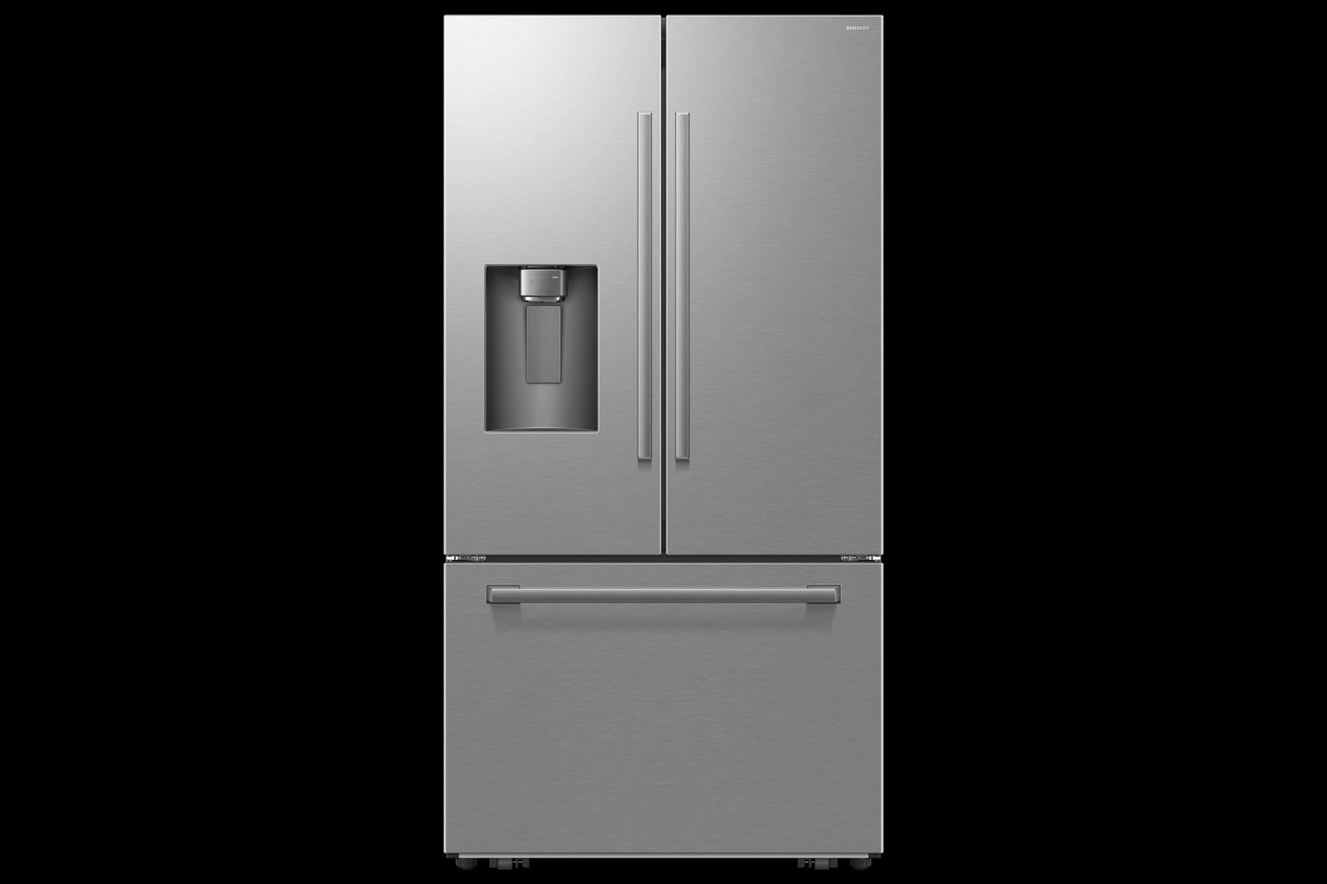 29 cf. Zero Clearance 3-Door French Door, Ext. Water/Ice, Sphere Ice, Full Depth (Stainless Steel)