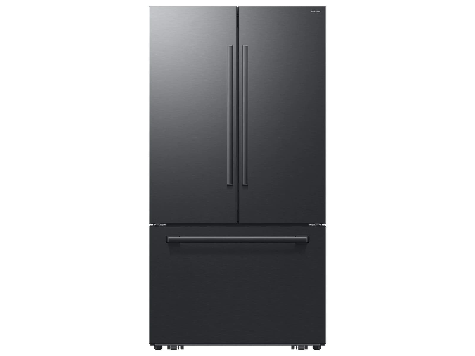 30 cf. Zero Clearance 3-Door French Door, In Door Water, Full Depth Matte Black)