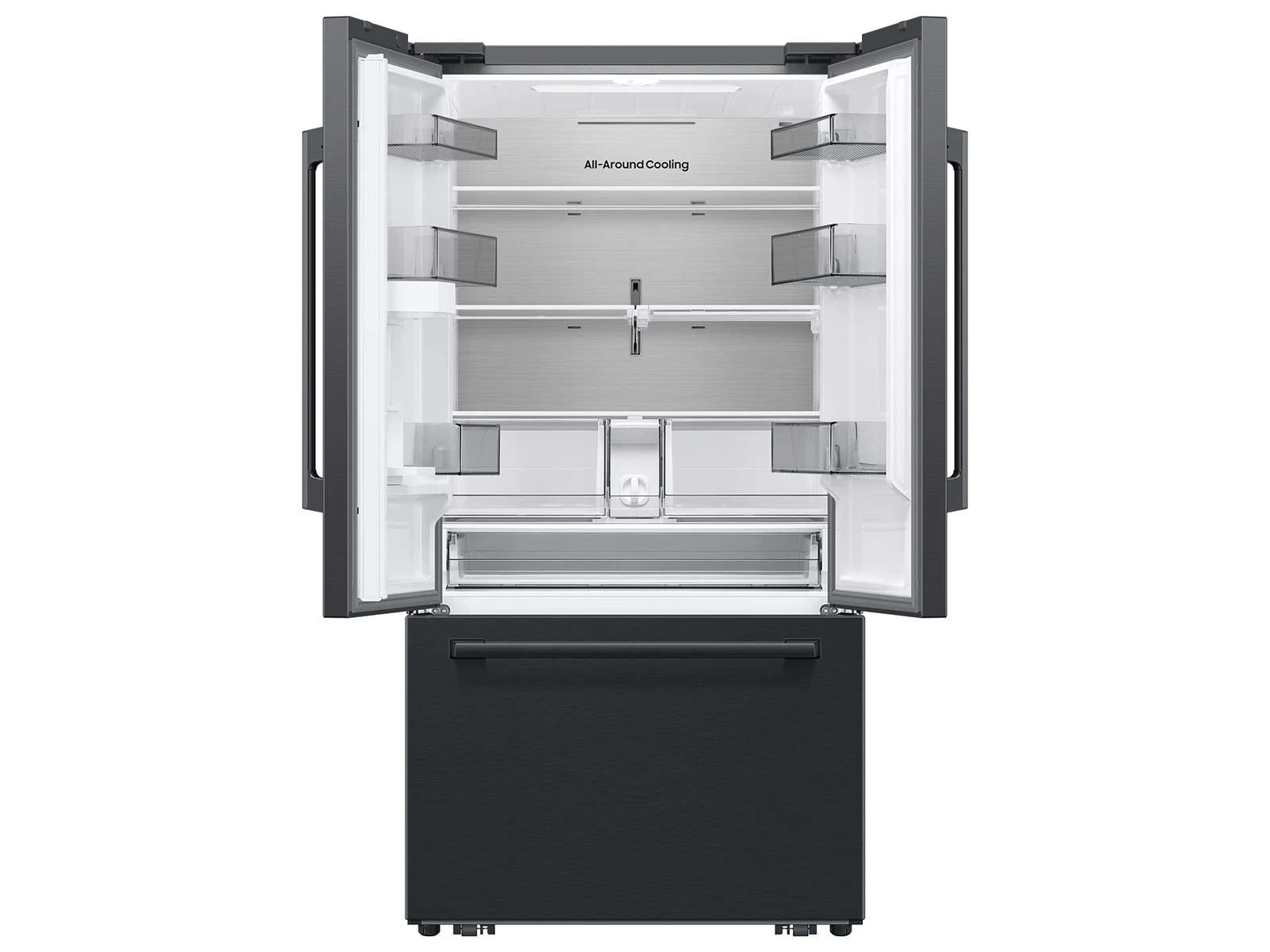 30 cf. Zero Clearance 3-Door French Door, In Door Water, Full Depth Matte Black) view 3