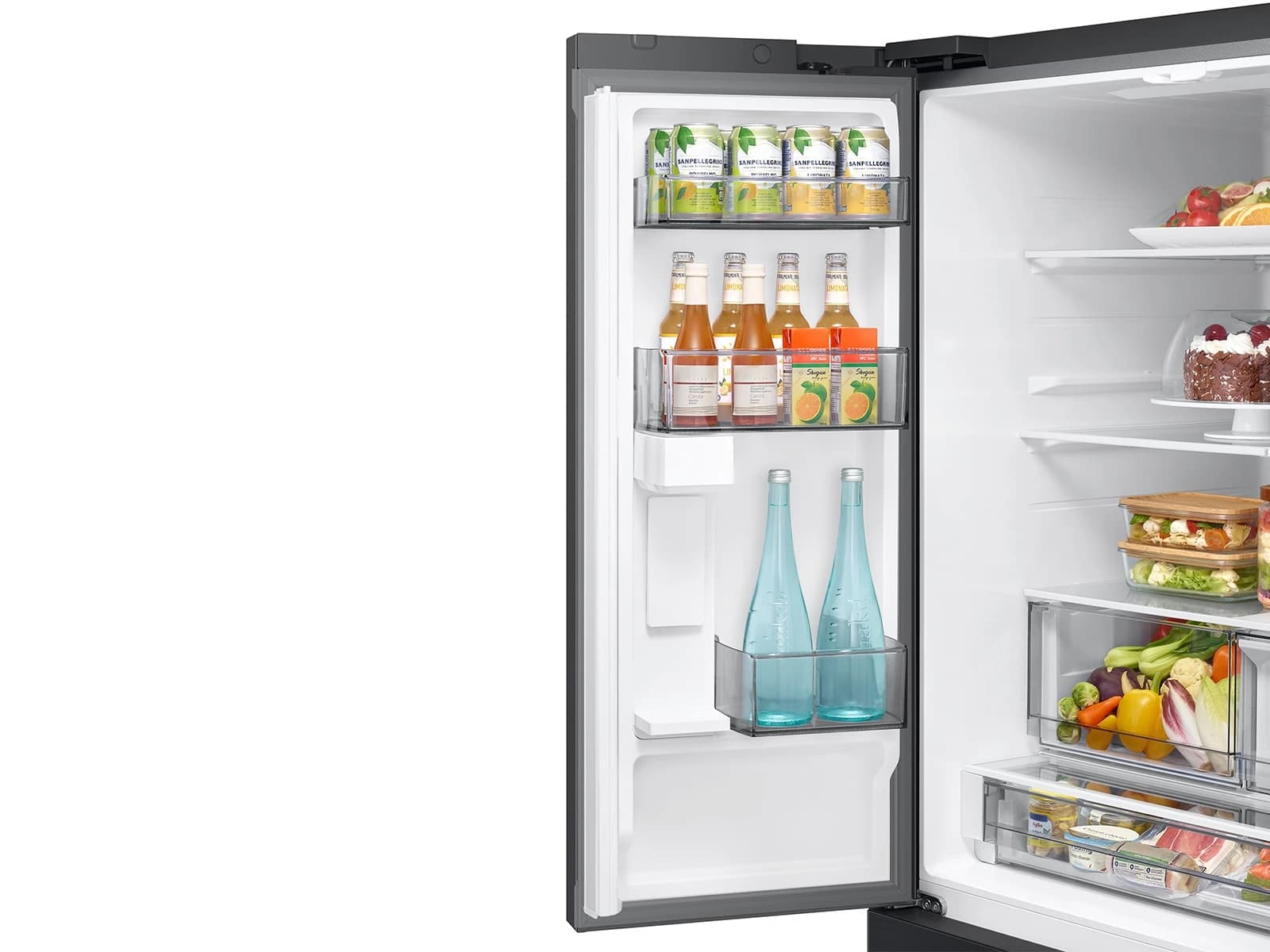 30 cf. Zero Clearance 3-Door French Door, In Door Water, Full Depth Matte Black) view 10