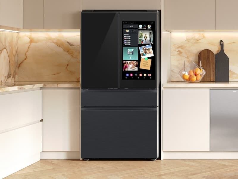 4DR Bespoke AI Family Hub™+ Counter Depth Charcoal Glass/Black – Charcoal/Black view 3