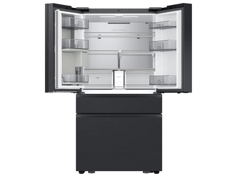 4DR Bespoke AI Family Hub™+ Full Depth Charcoal Glass/Black – Charcoal/Black view 4