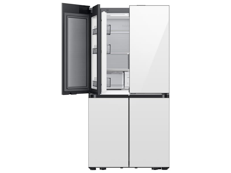 Bespoke AI 4-Door French Door – White glass view 10