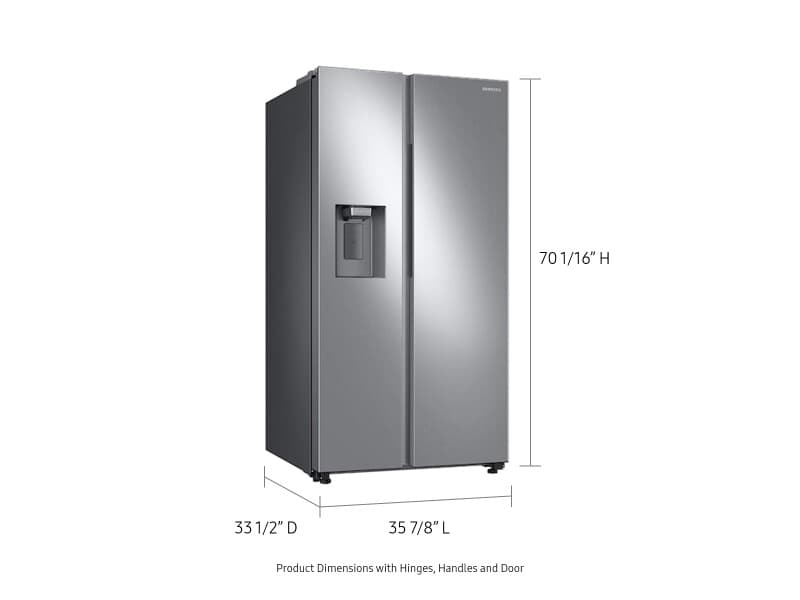 27.4 cu. ft. Large Capacity Side-by-Side Refrigerator in Stainless Steel view 2