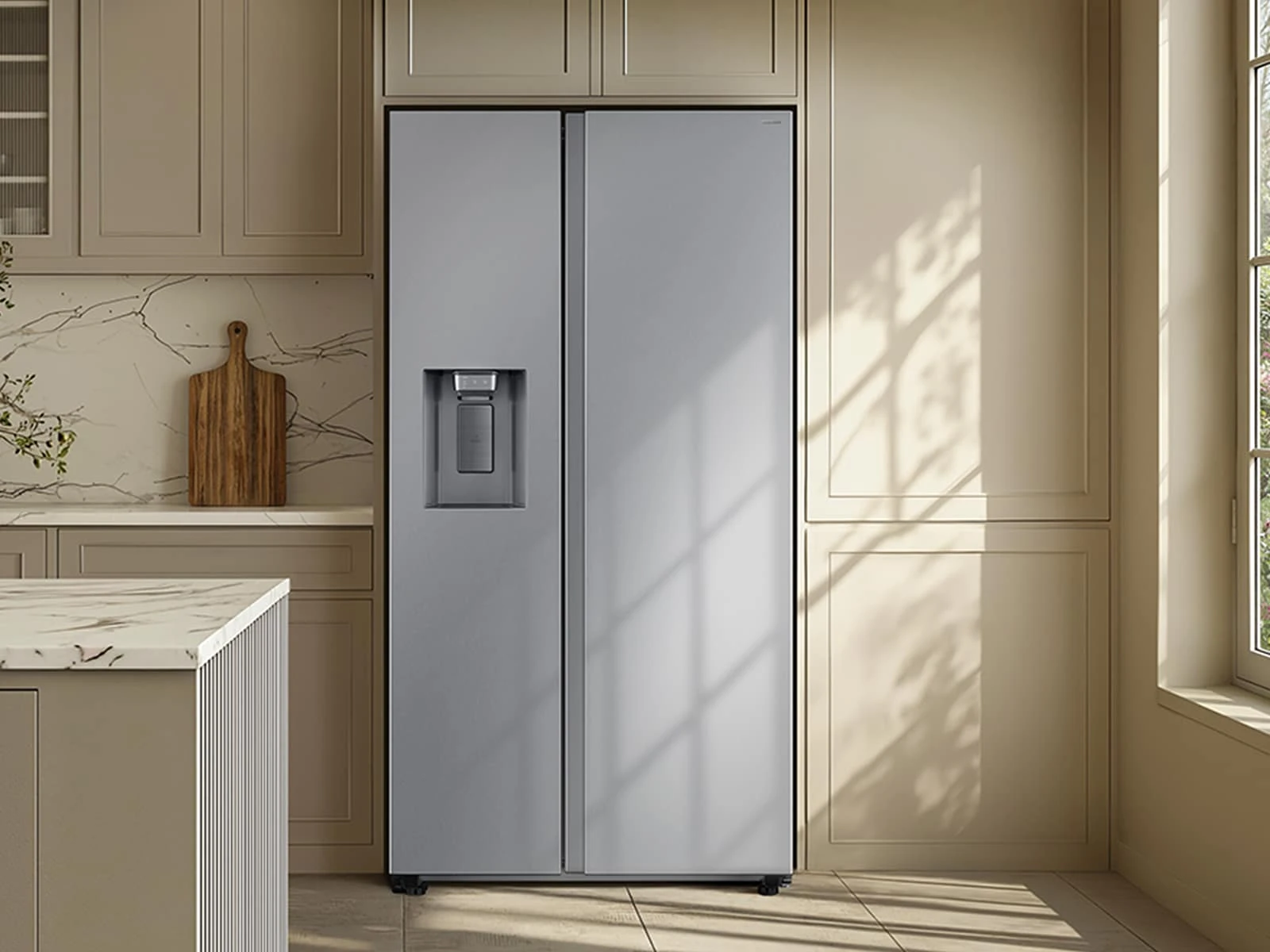 Bespoke AI Side-by-Side Sphere Ice™ | External Water & Ice Dispenser 27 cu.ft. – Stainless view 8