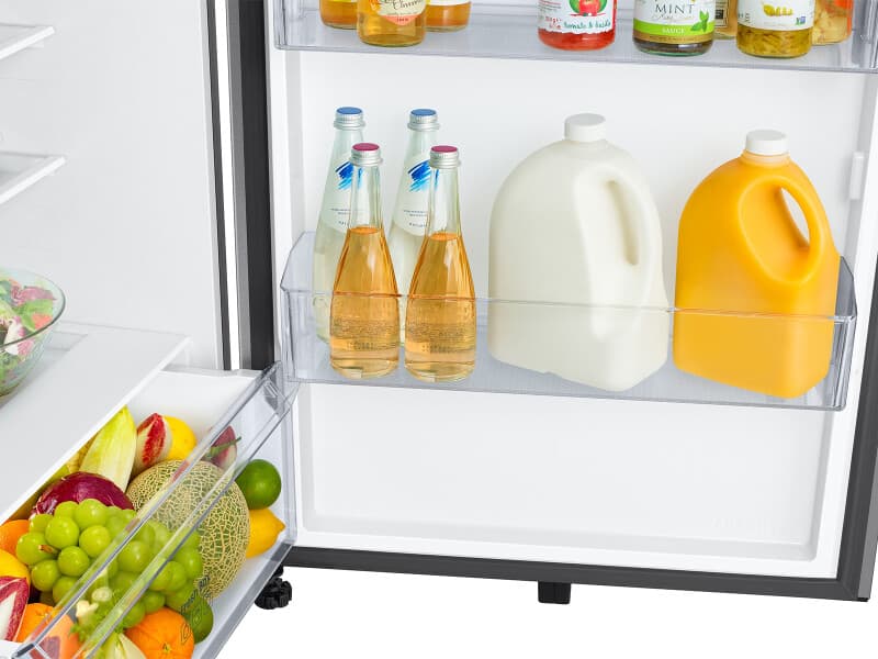 18 cu. ft. Top Freezer Refrigerator with Ice Maker in Stainless Steel view 6