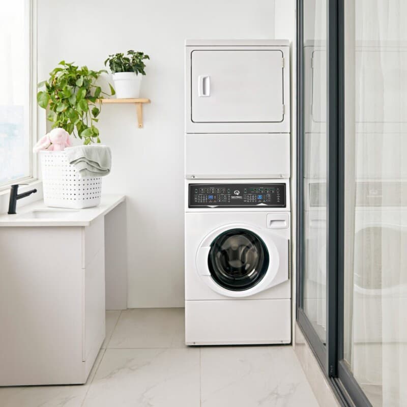 SF7 Stacked White Washer – Gas Dryer with Pet Plus view 5