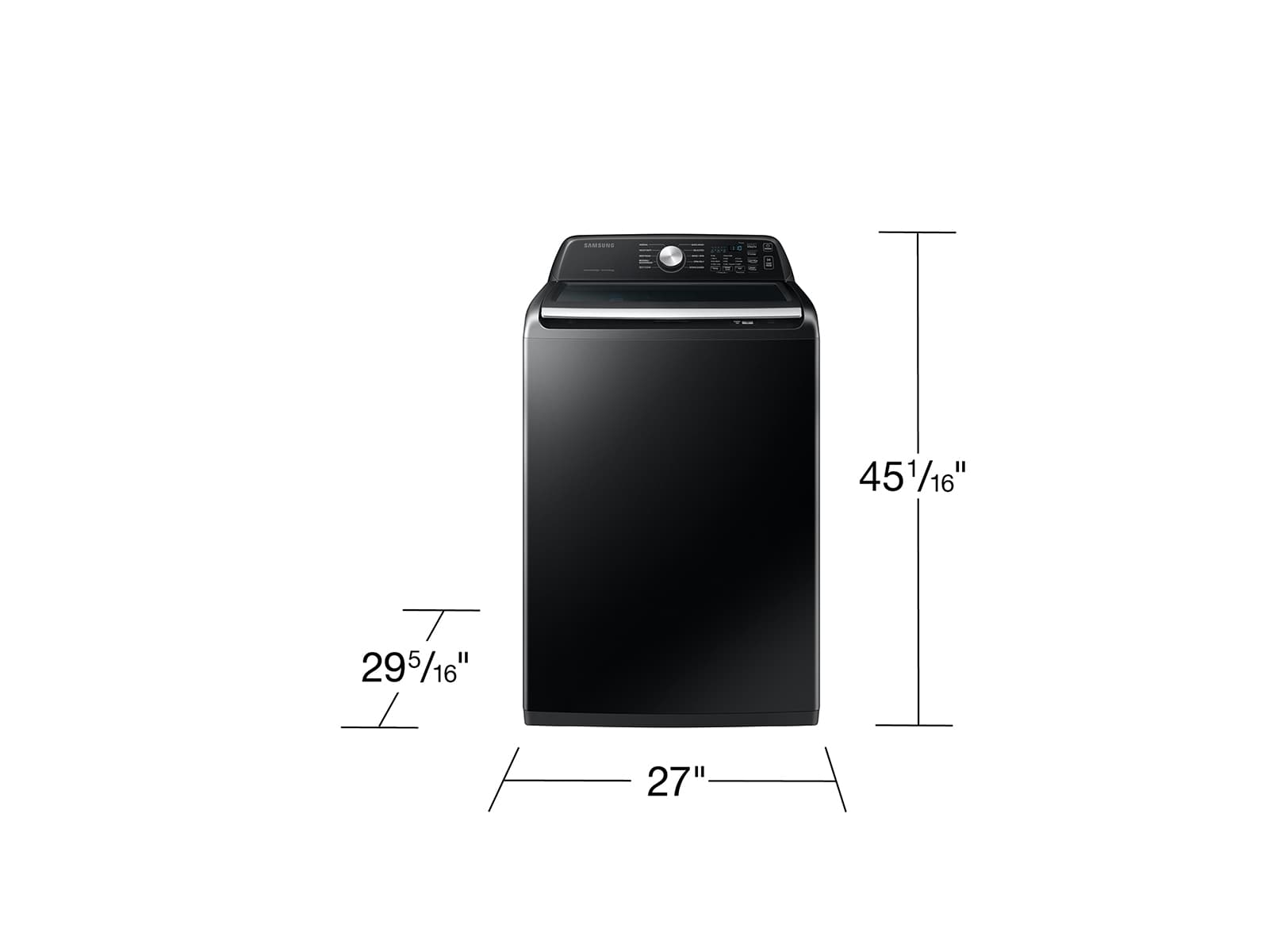 4.6 cu. ft. Large Capacity Top Load Washer with ActiveWave™ Agitator and Active WaterJet – Brushed Black view 2