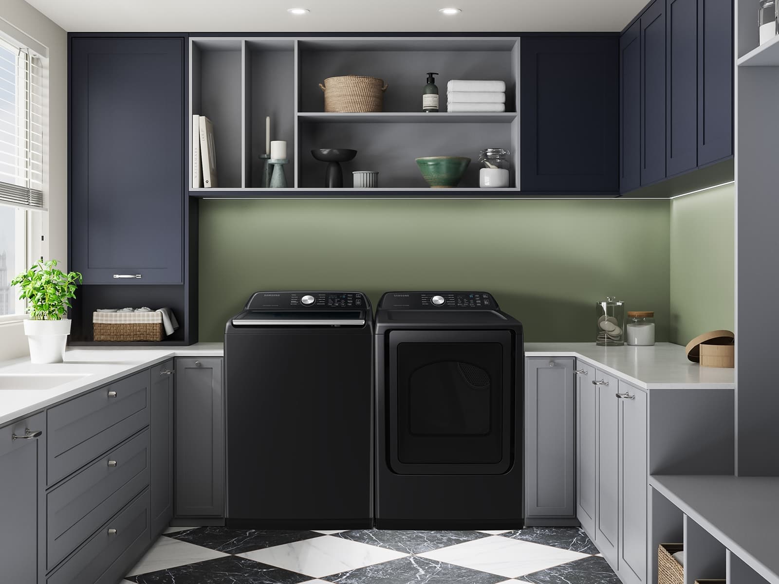 4.6 cu. ft. Large Capacity Top Load Washer with ActiveWave™ Agitator and Active WaterJet – Brushed Black view 4