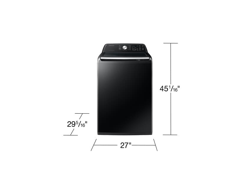 4.7 cu. ft. Large Capacity Top Load Washer with Active WaterJet – Brushed Black view 2