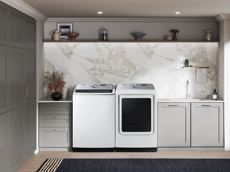 5.2 cu. ft. Large Capacity Smart Top Load Washer with Super Speed Wash – White view 4