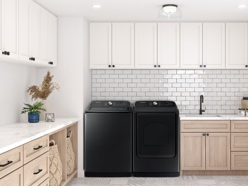 5.4 cu. ft. Extra-Large Capacity Smart Top Load Washer with ActiveWave™ Agitator and Super Speed Wash in Brushed Black view 5