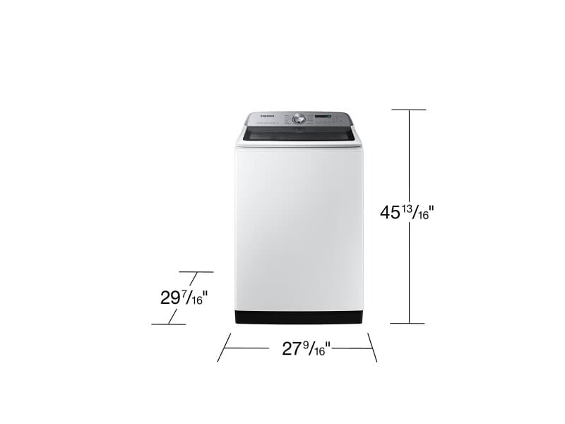 5.4 cu. ft. Extra-Large Capacity Smart Top Load Washer with ActiveWave™ Agitator and Super Speed Wash in White view 3