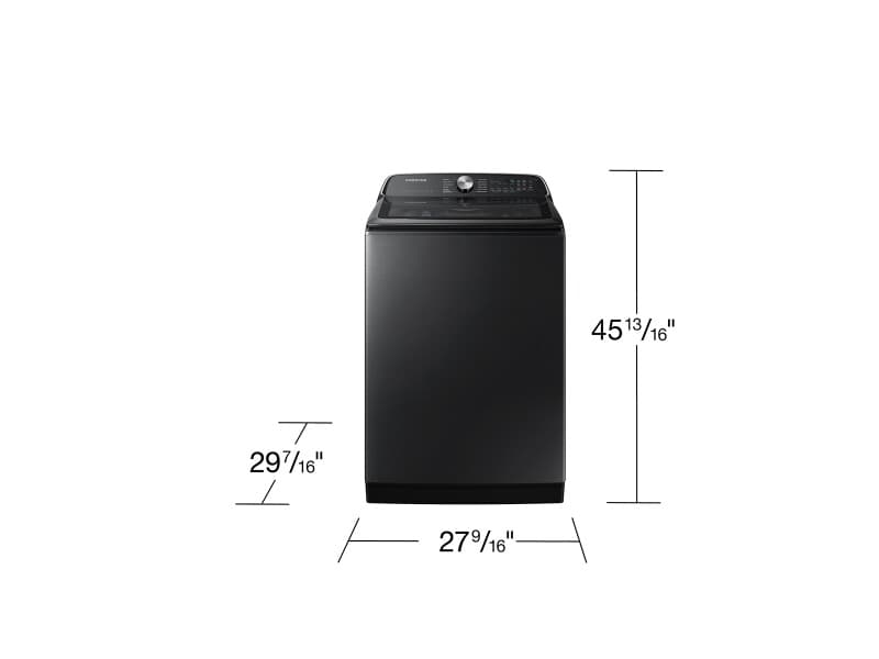 5.5 cu. ft. Extra-Large Capacity Smart Top Load Washer with Super Speed Wash in Brushed Black view 3