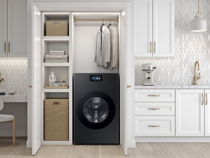 Bespoke AI All-in-One Ventless Combo AI Home 7" LCD Display AI OptiWash™ and Dry 5.3 cu.ft. – Brushed Black view 10