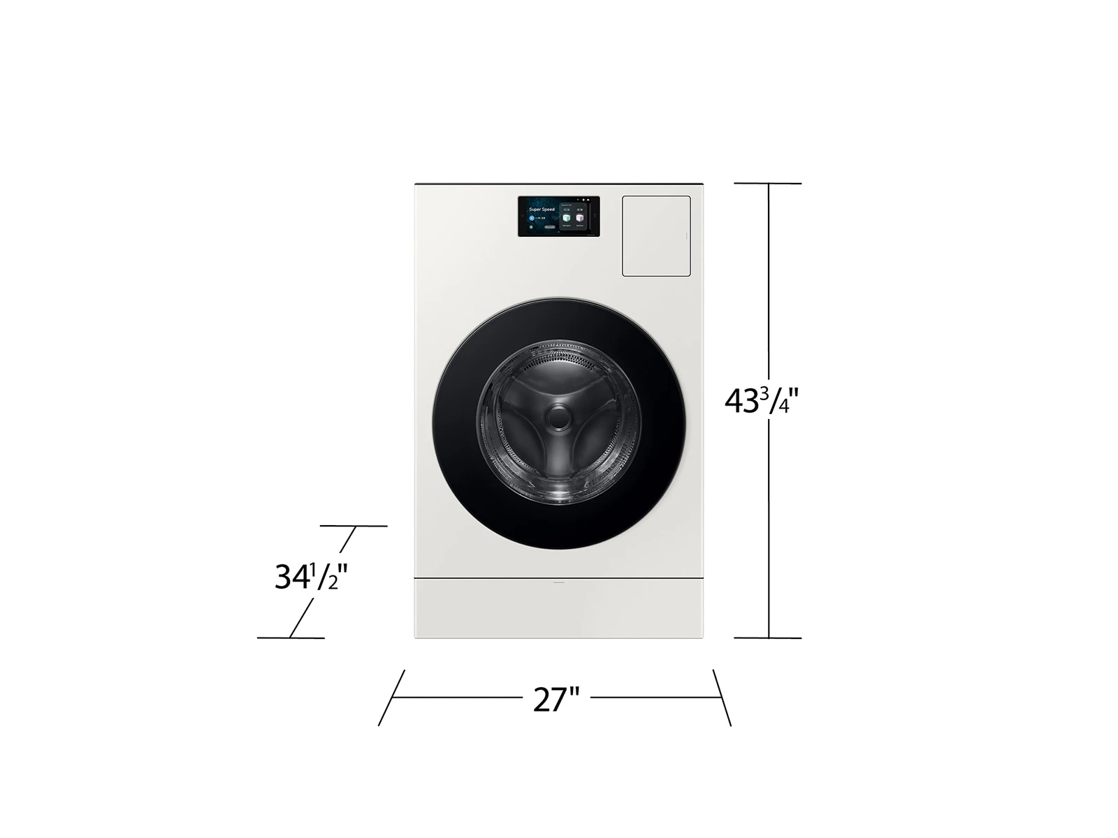 Bespoke AI All-in-One Vented Combo AI Home 7" LCD Display AI OptiWash™ & Dry 5.3 cu.ft. – Ivory view 2