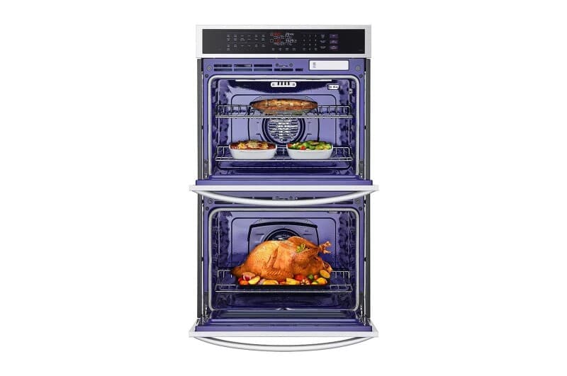 9.4 Cu. Ft. Smart Double Wall Oven With Instaview®, True Convection, Air Fry, And Steam Sous Vide view 7