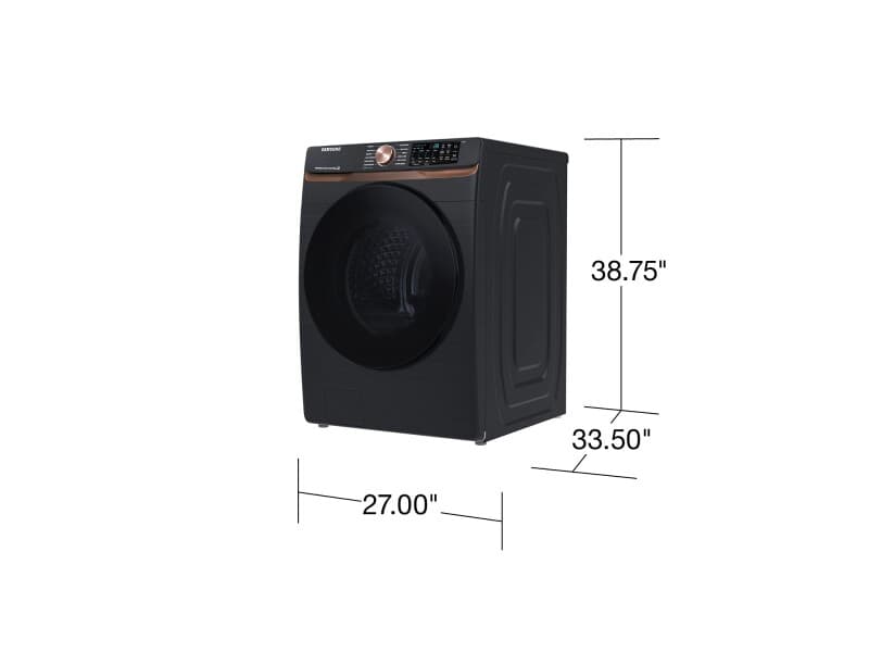 5.0 cu. ft. Extra Large Capacity Smart Front Load Washer with Super Speed Wash and Steam in Brushed Black view 2