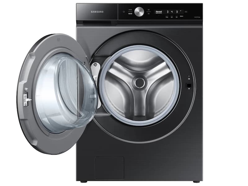 Bespoke 5.3 cu. ft. Ultra Capacity Front Load Washer with Super Speed Wash and AI Smart Dial in Brushed Black view 3