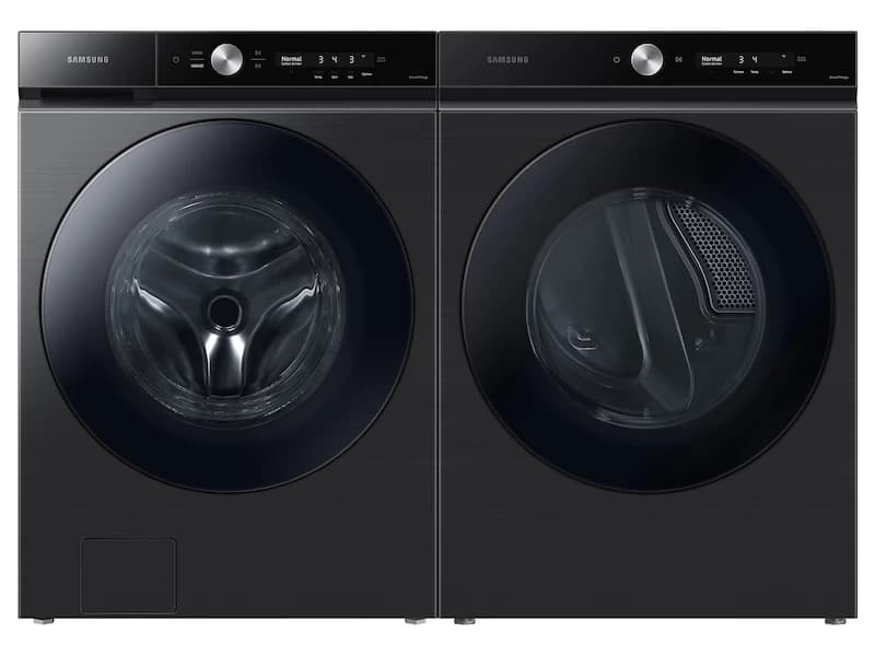 Bespoke 5.3 cu. ft. Ultra Capacity Front Load Washer with Super Speed Wash and AI Smart Dial in Brushed Black view 4