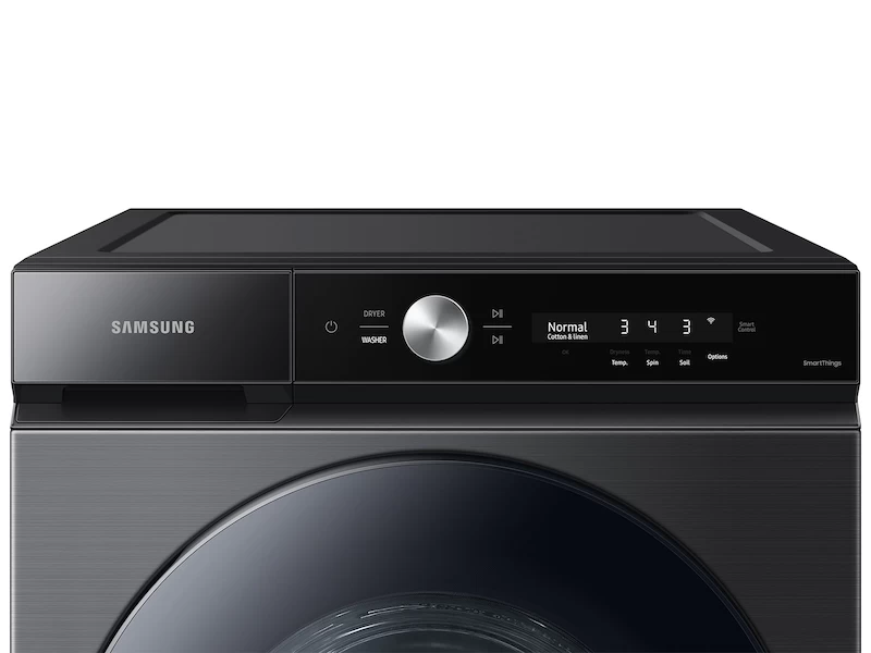 Bespoke 5.3 cu. ft. Ultra Capacity Front Load Washer with Super Speed Wash and AI Smart Dial in Brushed Black view 6