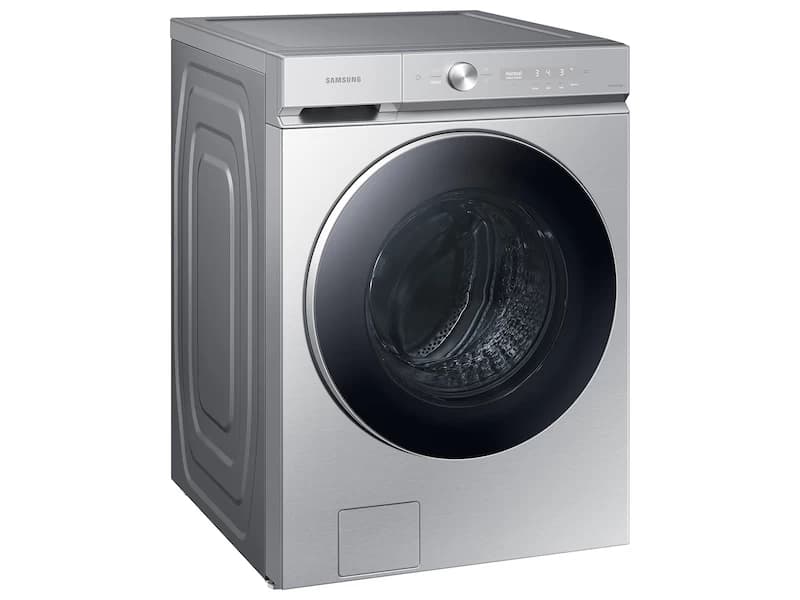 Bespoke 5.3 cu. ft. Ultra Capacity Front Load Washer with AI OptiWash™ and Auto Dispense in Silver Steel view 2