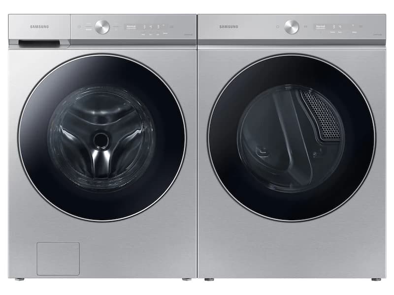 Bespoke 5.3 cu. ft. Ultra Capacity Front Load Washer with AI OptiWash™ and Auto Dispense in Silver Steel view 4