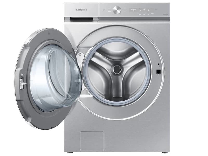 Bespoke 5.3 cu. ft. Ultra Capacity Front Load Washer with AI OptiWash™ and Auto Dispense in Silver Steel view 3
