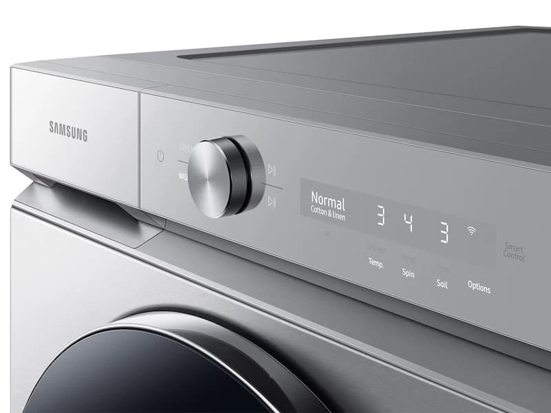 Bespoke 5.3 cu. ft. Ultra Capacity Front Load Washer with AI OptiWash™ and Auto Dispense in Silver Steel view 10