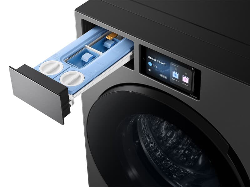 Bespoke AI Front Load Washer AI Home 7" LCD Display | AI OptiWash+™ 5.3 cu.ft. – Dark Steel view 10