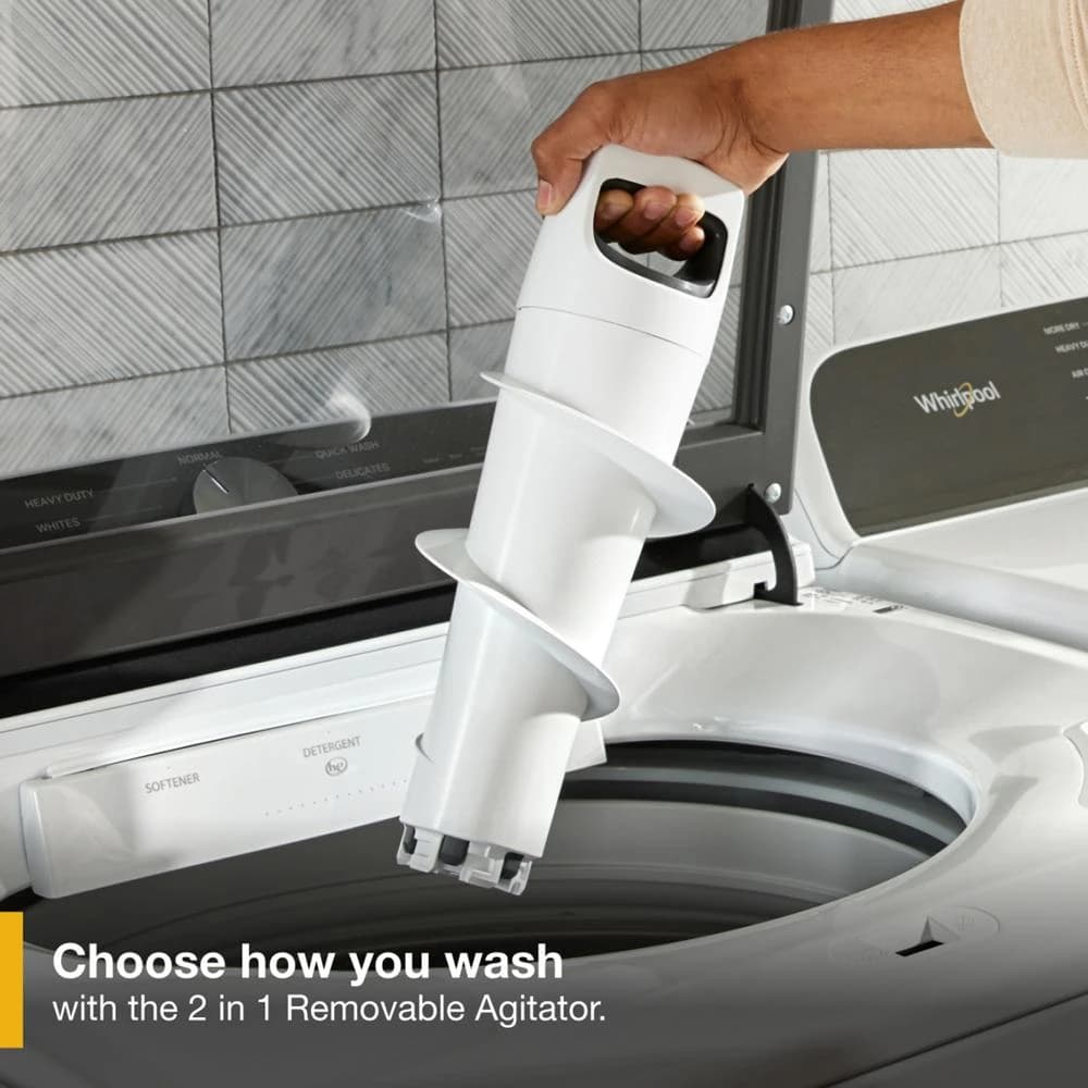 Whirlpool High Efficiency 2-Piece Removable Agitator Extra Large (5.2-cu ft) Top-Load Washer (White) view 7