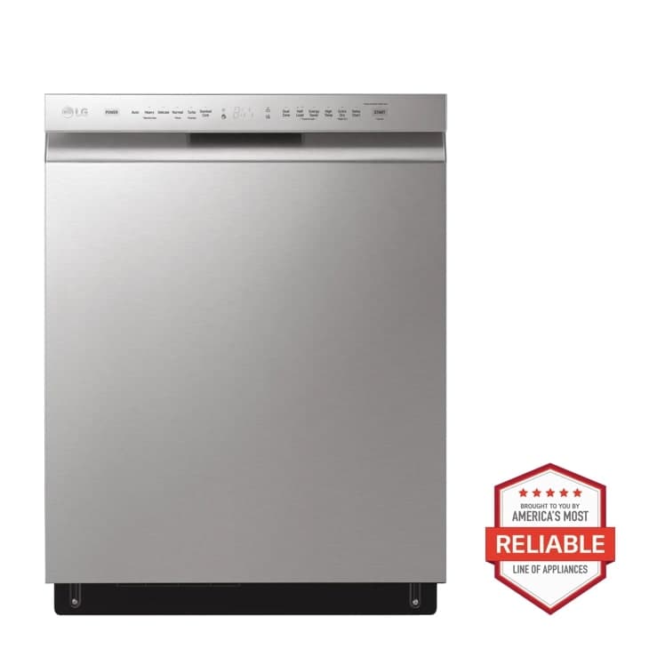 24 Inch Wide Quadwash™ Front Control Dishwasher - Stainless Steel