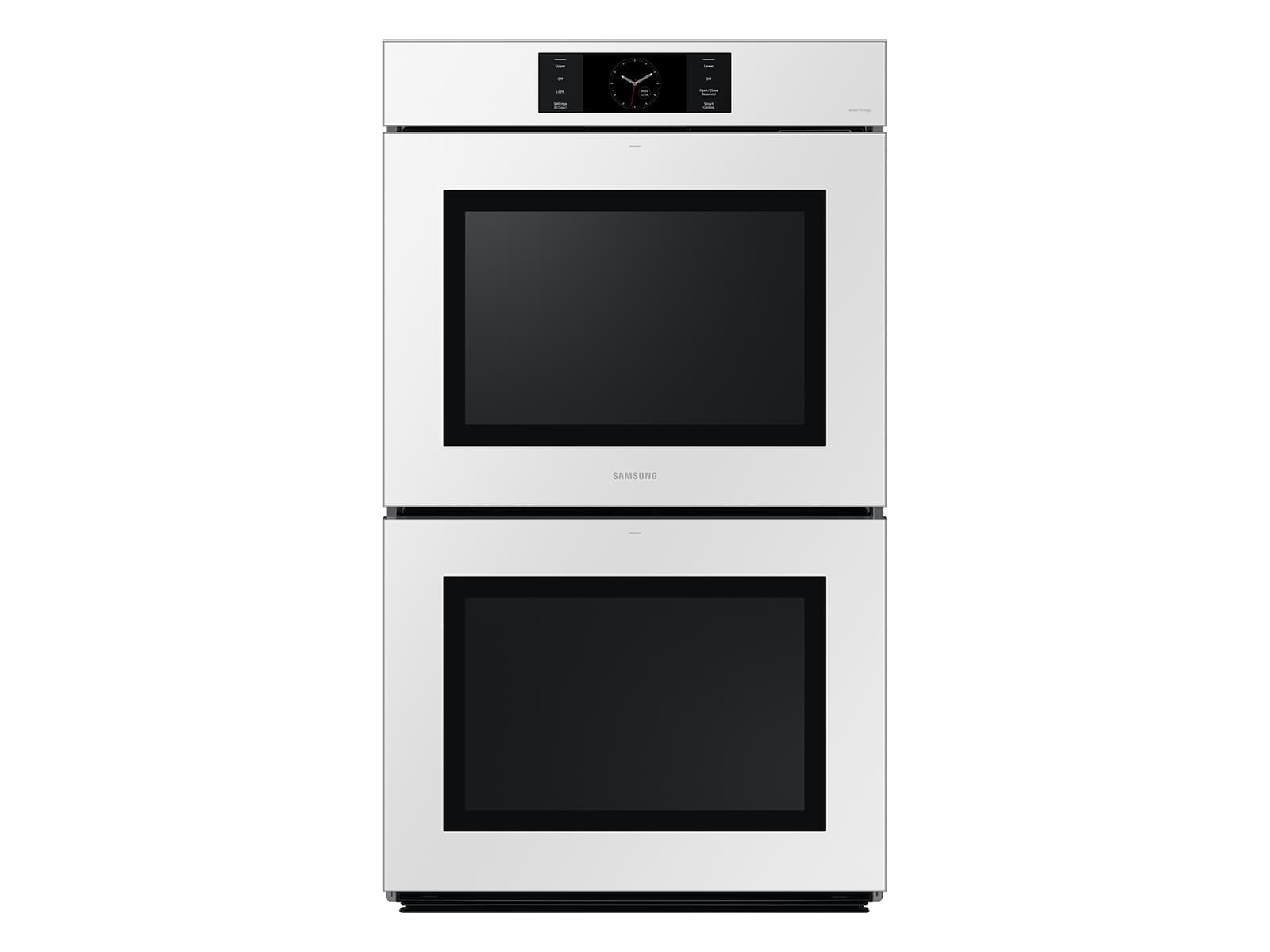 30" BESPOKE Smart Double Oven, In-Oven Camera, Air Fry, Air Sous Vide, Flex Duo, Full Steam Cook, 7" LCD Display, Dual Fan True Convection, Glide Rack, WIFI, 5.1 cu ft capacity – White Glass