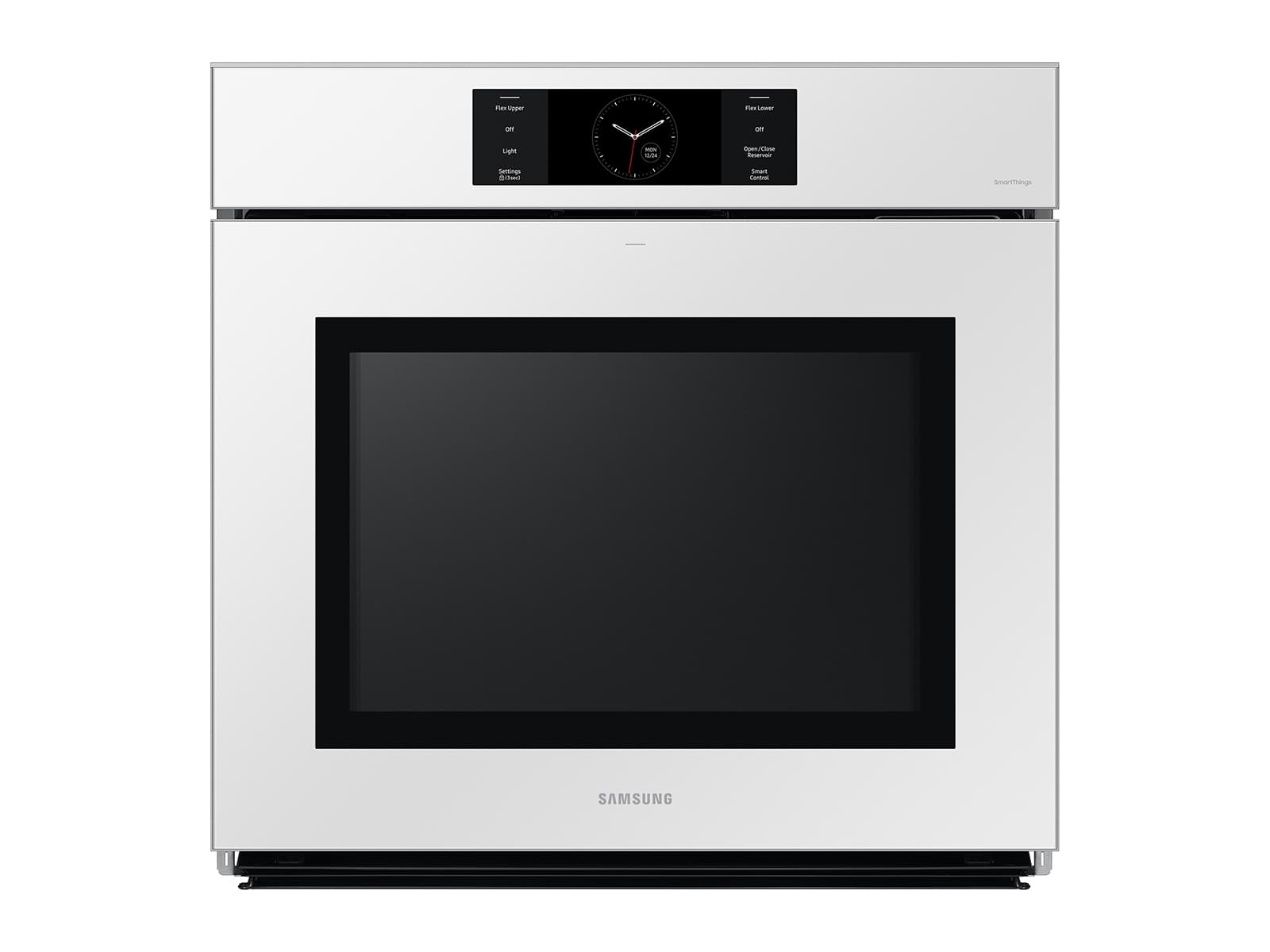 30" BESPOKE Smart Single Oven, In-Oven Camera, Air Fry, Air Sous Vide, Flex Duo, Full Steam Cook, 7" LCD Display, Dual Fan True Convection, Glide Rack, WIFI, 5.1 cu ft capacity – White Glass