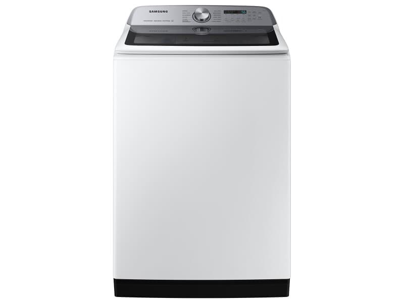 5.2 cu. ft. Large Capacity Smart Top Load Washer with Super Speed Wash – White