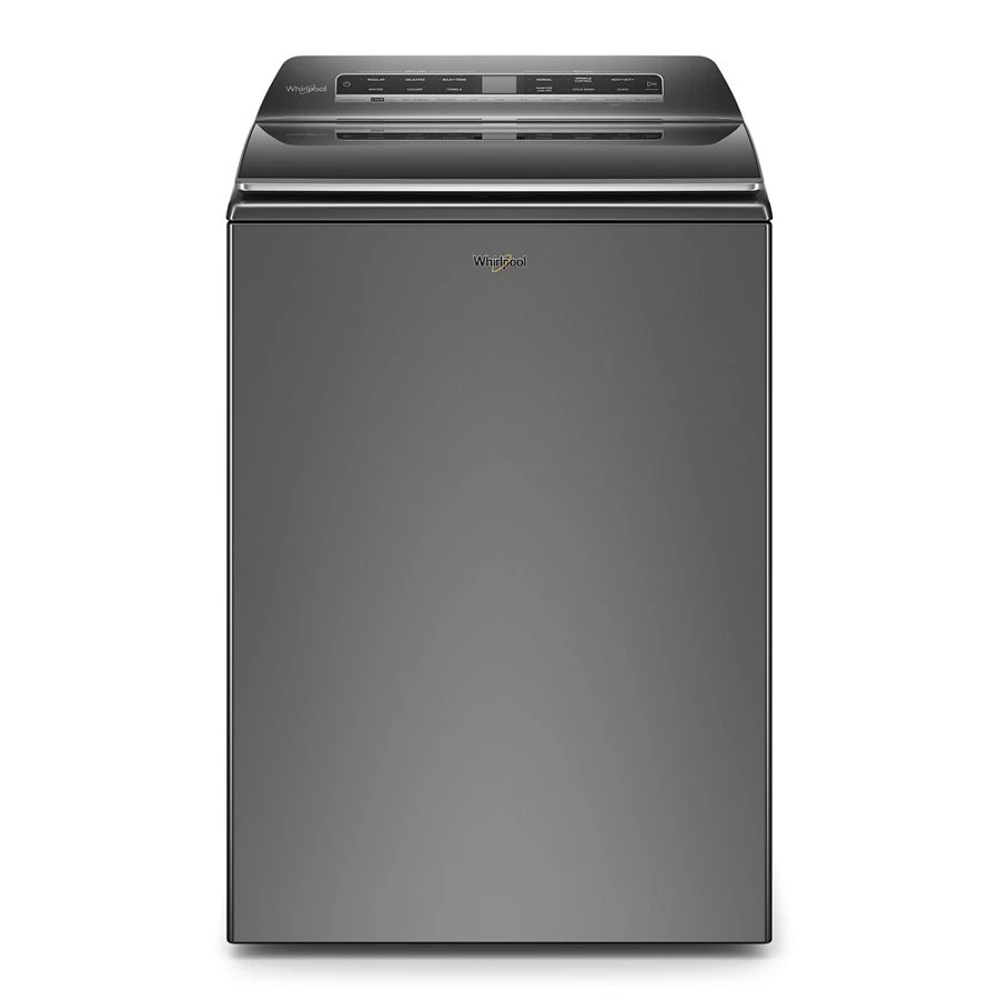 Whirlpool Smart Capable w/Load and Go High Efficiency 2-Piece Removable Agitator Extra Large (5.3-cu ft) Top-Load Washer (Chrome Shadow)