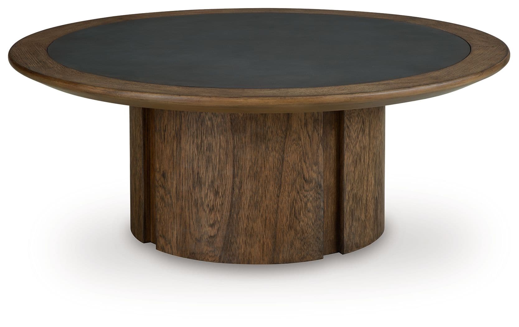 Dontayne - Round Cocktail Table - Warm Brown