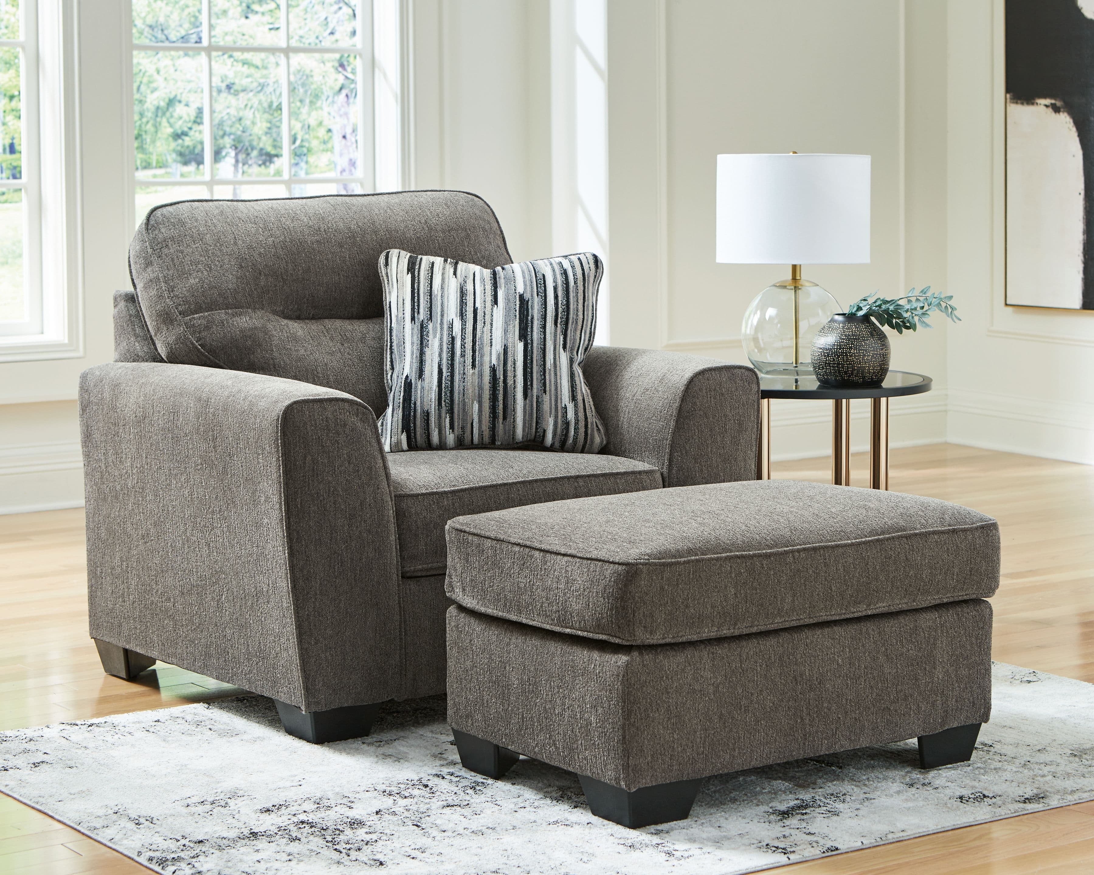 2 Pc. · Chair And A Half, Ottoman · Graphite