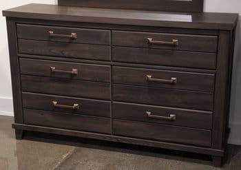 Vonitta Bay - Six Drawer Dresser - Dark Brown