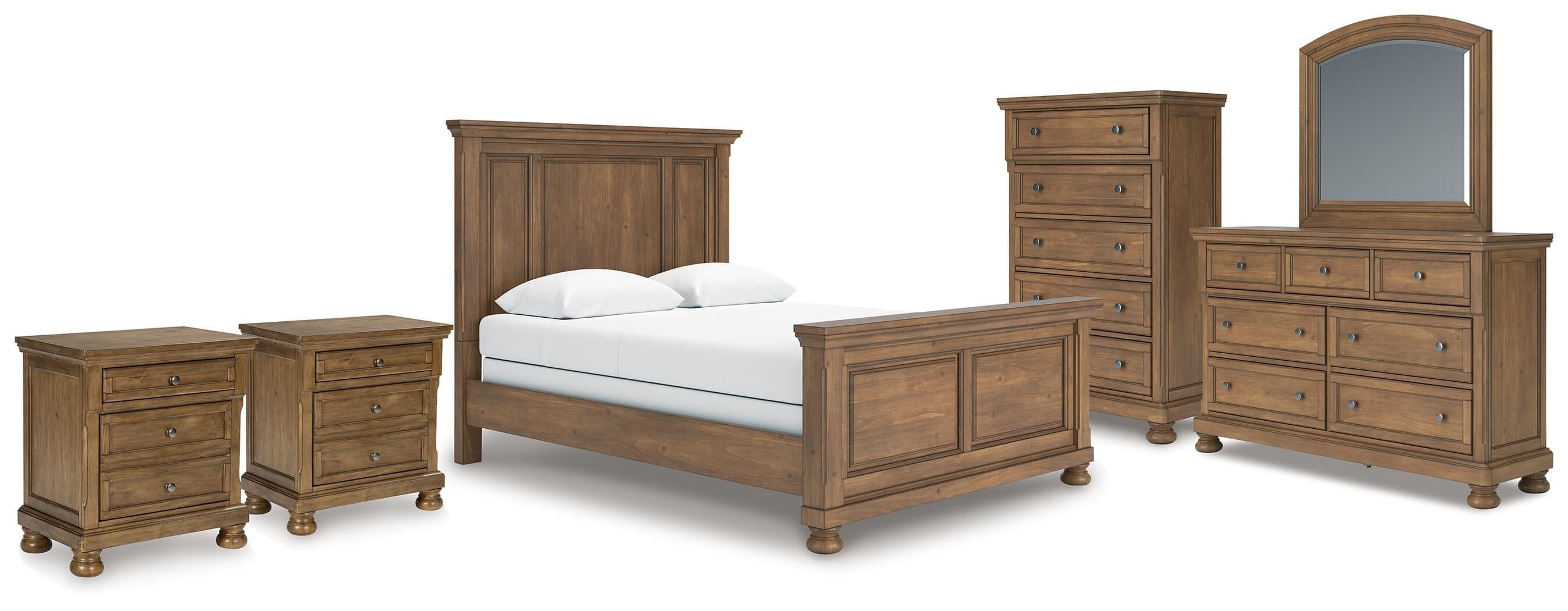 6 Pc. · Queen Panel Bed, Dresser, Mirror, Chest And 2 Nightstands